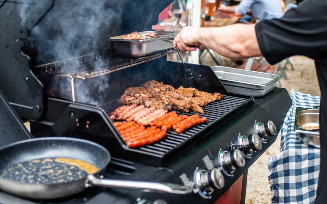 Grilling with Chicken and Hot Dogs