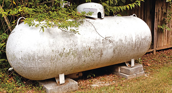 Large propane tank